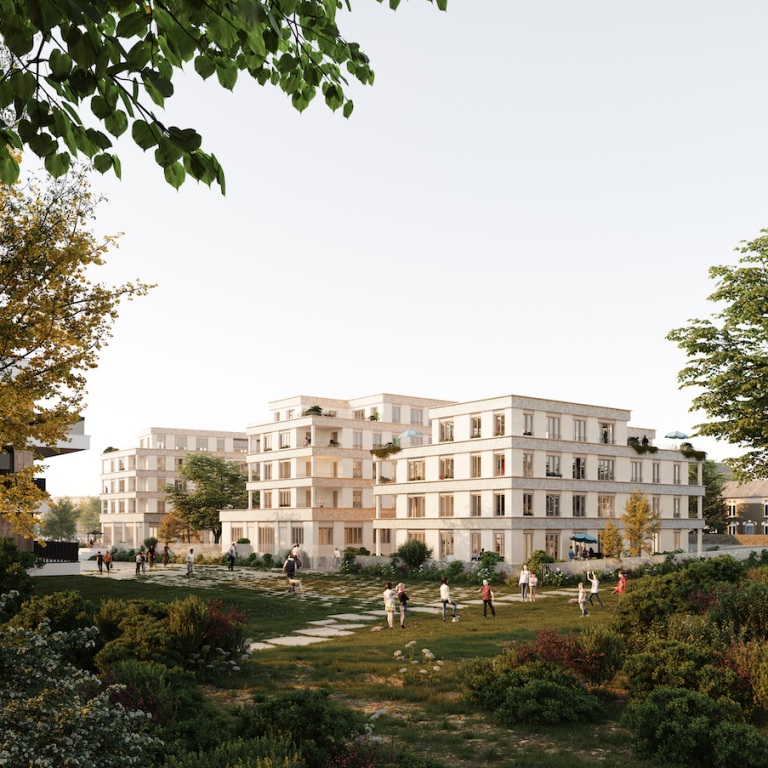 Chantelouplesvignes le projet de Priams dessiné par Bond Society sera le premier édifice de